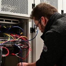 Me patching a rack